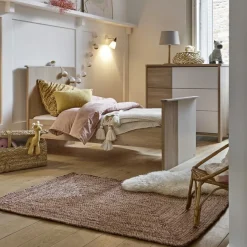 Lit bébé évolutif en lit junior Sacha chêne du bocage (70 x 140 cm)