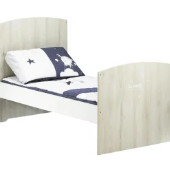 Lit bébé évolutif Little Big Bed Smile hêtre cendré (70 x 140 cm)