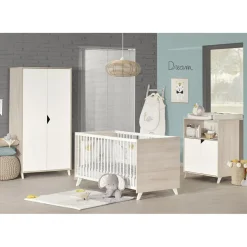Lit bébé évolutif Little Big Bed Scandi naturel (70 x 140 cm)