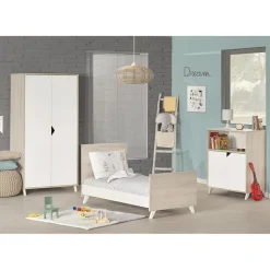 Lit bébé évolutif Little Big Bed Scandi naturel (70 x 140 cm)