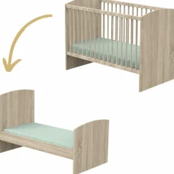 Lit bébé évolutif Little big bed Acces bois (70 x 140 cm)
