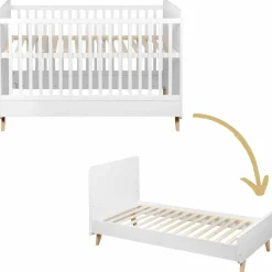 Lit bébé évolutif Loft White (140 x 70 cm)