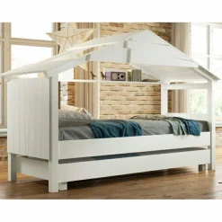 Lit cabane Star avec tiroir finition laquée (coloris au choix)