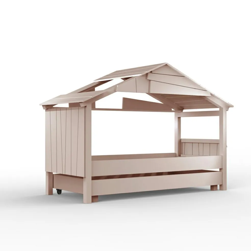 Lit cabane Star avec tiroir finition laquée (coloris au choix)