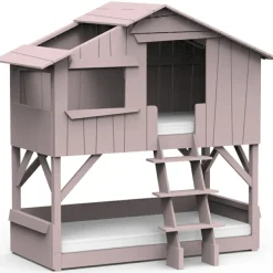 Lit cabane superposé finition laquée (coloris au choix)