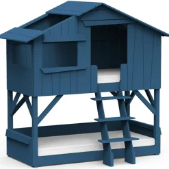 Lit cabane superposé finition laquée (coloris au choix)