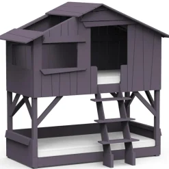 Lit cabane superposé finition laquée (coloris au choix)
