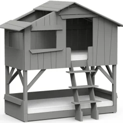 Lit cabane superposé finition laquée (coloris au choix)
