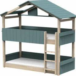 Lit cabane superposé Star Light 3 finition laquée (coloris au choix)