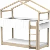 Lit cabane superposé Star Light 1 finition laquée (coloris au choix)