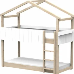 Lit cabane superposé Star Light 1 finition laquée (coloris au choix)