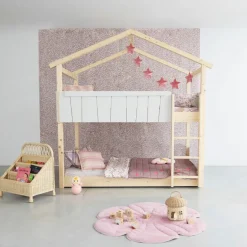 Lit cabane superposé Star Light 1 finition laquée (coloris au choix)