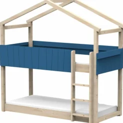 Lit cabane superposé Star Light 1 finition laquée (coloris au choix)