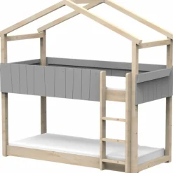 Lit cabane superposé Star Light 1 finition laquée (coloris au choix)