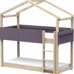 Lit cabane superposé Star Light 1 finition laquée (coloris au choix)