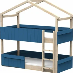 Lit cabane superposé Star Light 2 finition laquée (coloris au choix)
