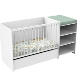 Lit combiné évolutif First Blanc (60 x 120 cm)