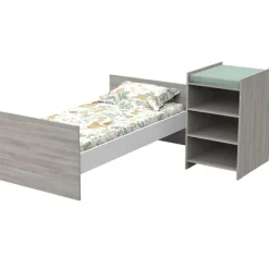 Lit combiné évolutif Up chêne Silex (60 x 120 cm)