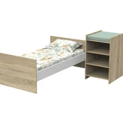 Lit combiné évolutif Up chêne doré (60 x 120 cm)
