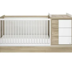 Lit compact évolutif Sacha chêne du bocage sans tiroir (70 x 140 cm)