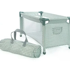 Lit de voyage pour poupée Tom Vichy vert