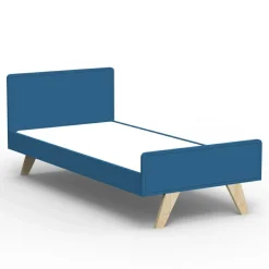 Lit junior Madavin avec pieds en bouleau coloris au choix (90 x 200 cm)