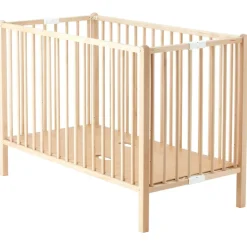 Lit pliable à barreaux Roméo naturel (120 X 60 cm)