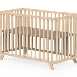 Lit pliant en bois Mayla Naturel (60 x 120 cm)