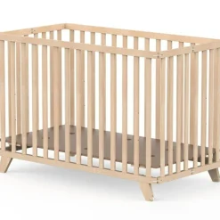 Lit pliant en bois Mayla Naturel (60 x 120 cm)