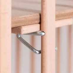 Lit pliant en bois Mayla Naturel (60 x 120 cm)