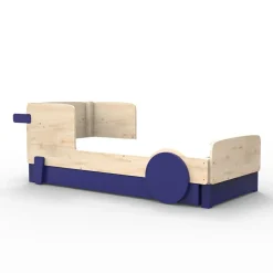 Lit simple avec tiroir Discovery finition laquée (coloris au choix)