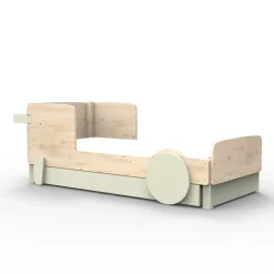 Lit simple avec tiroir Discovery finition laquée (coloris au choix)