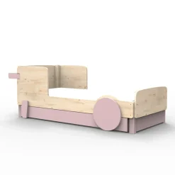 Lit simple avec tiroir Discovery finition laquée (coloris au choix)