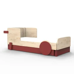 Lit simple avec tiroir Discovery finition laquée (coloris au choix)