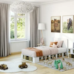 Lit stable 1 côté finition laquée (coloris au choix)