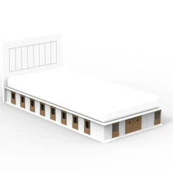 Lit stable 2 côtés finition laquée (coloris au choix)