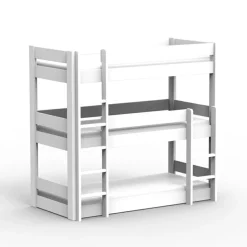 Lit superposé Dominique triple 196 cm coloris au choix (90 x 200 cm)