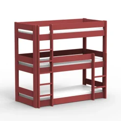 Lit superposé Dominique triple 196 cm coloris au choix (90 x 200 cm)