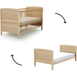 Lit évolutif en bois de hêtre verni Essentiel (70 x 140 cm)