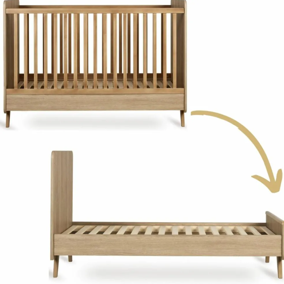Lit évolutif Loft Honey Ash (140 x 70 cm)