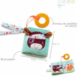 Livre bébé en tissu imagier La Ferme