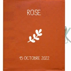 Livre de naissance terracotta 88 pages (personnalisable)