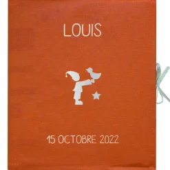 Livre de naissance terracotta 88 pages (personnalisable)