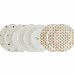 Lot 6 assiettes à dessert Emile et Ida