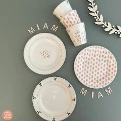 Lot 6 assiettes à dessert Emile et Ida