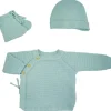Lot brassière, bonnet et chaussons Sauge (0-1 mois)