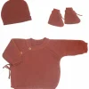 Lot brassière, bonnet et chaussons Terracotta (0-1 mois)