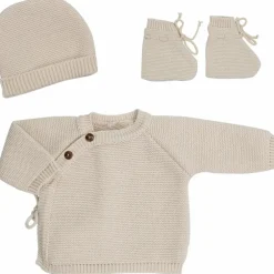Lot brassière, bonnet et chaussons Sable (0-1 mois)