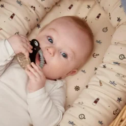 Lot de 2 anneaux de dentition animaux beige et noir