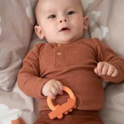 Lot de 2 anneaux de dentition Deer friends papaye et sable